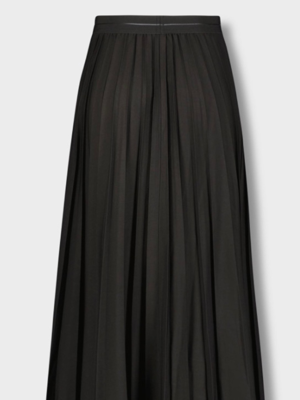 Black Meli Pleated Maxi Skirt 37” Small Women